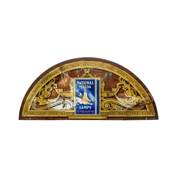 Vintage Rare National Mazda Lamps Bulbs GE Advertising Metal Display Sign - Picture 9 of 9